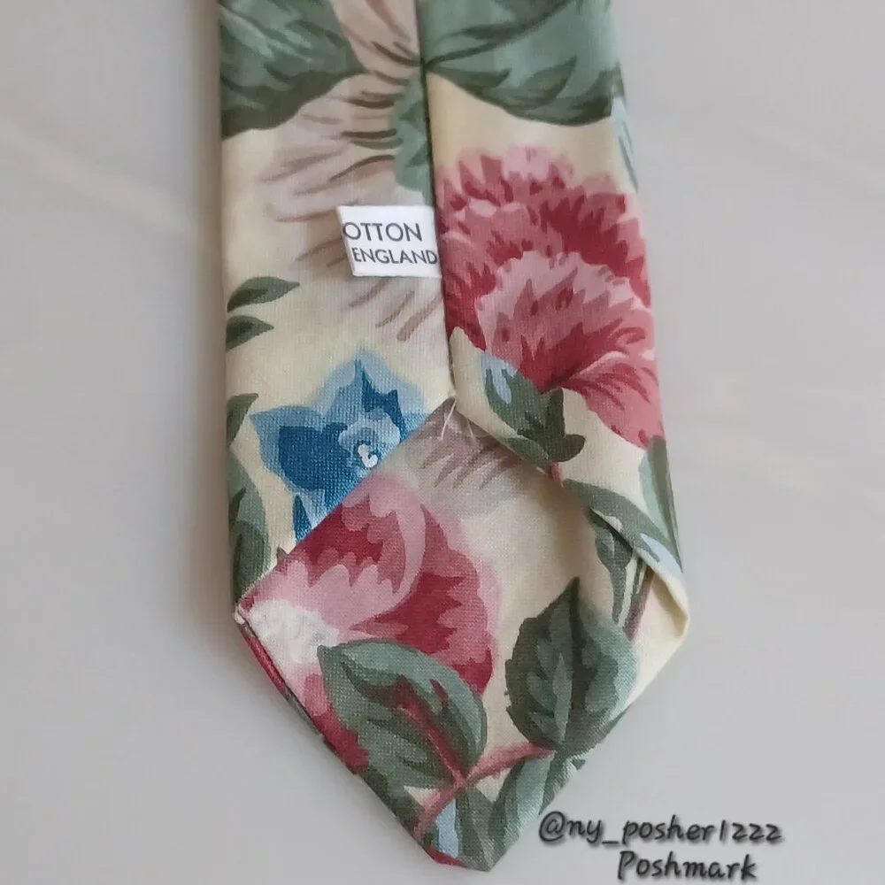 *𝓥𝓲𝓷𝓽𝓪𝓰𝓮 Floral Tie Red/Green
